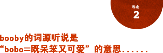 秘密2 booby的词源听说是 bobo=既呆笨又可爱 的意思...... 